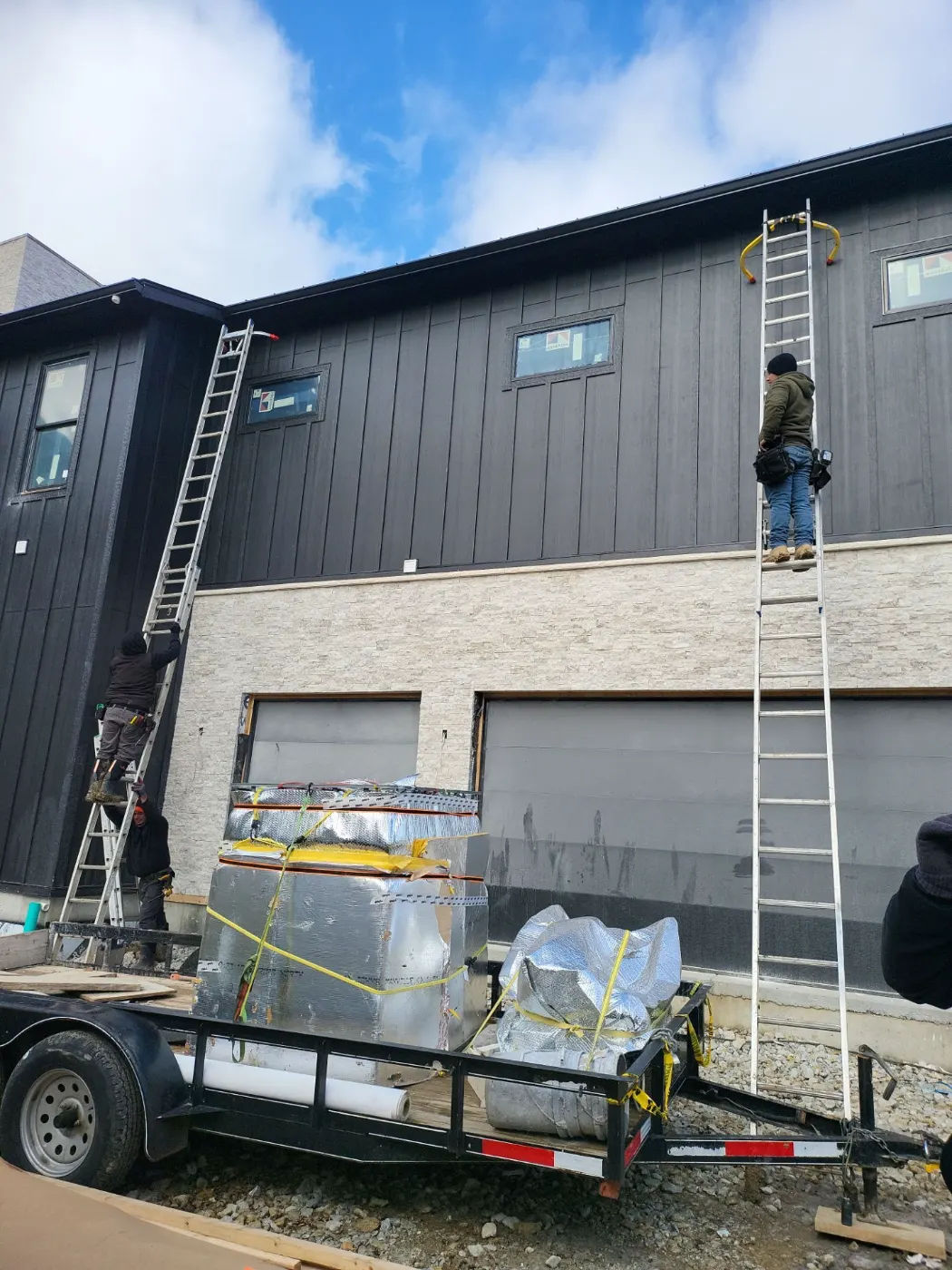Fiber cement siding installed on a Sweetbriar home